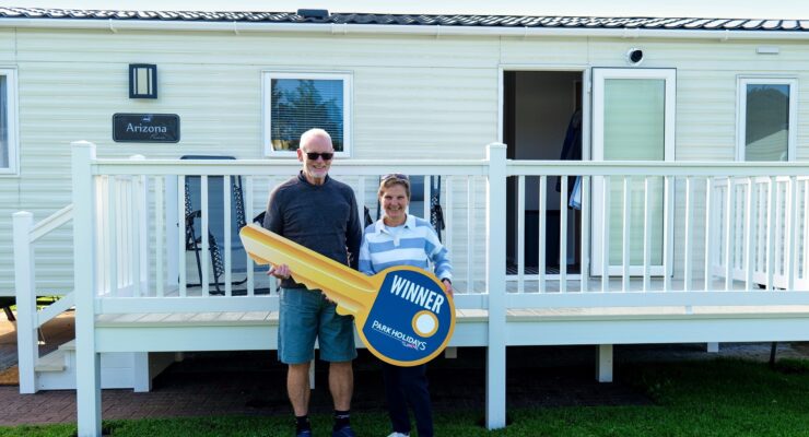 Winners of the holiday home prize in Park Holidays Competition