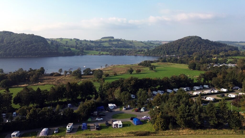 View over Park Foot Holiday Park in Pooley Bridge